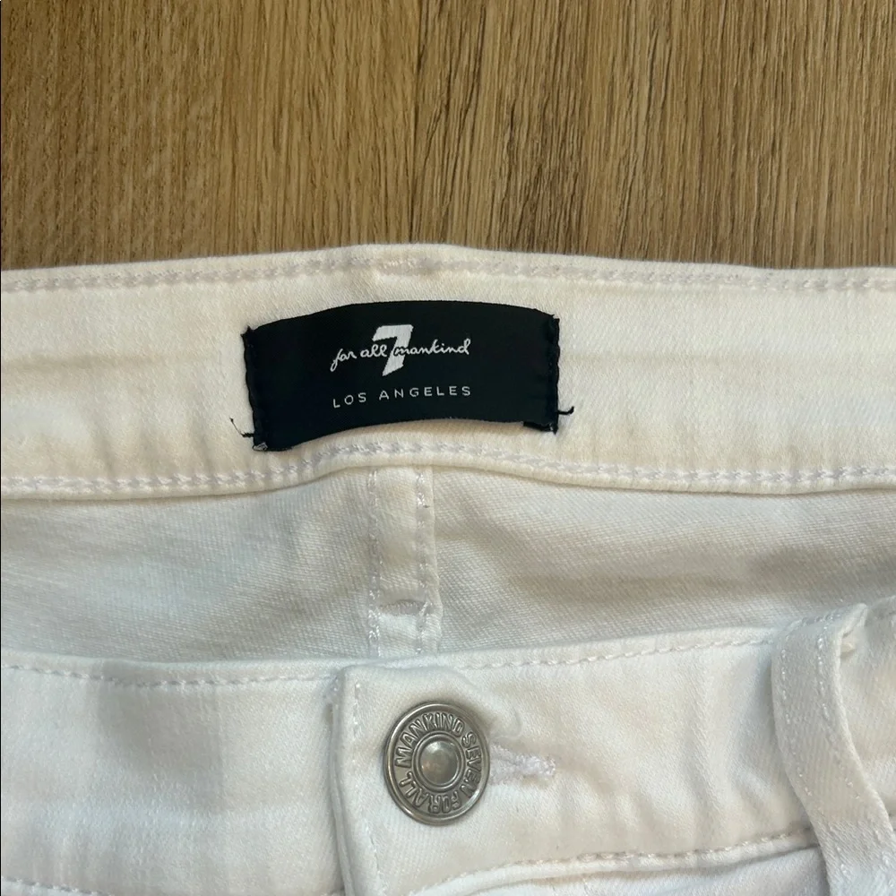 Women's White Flared Jeans - Picture 6 of 10